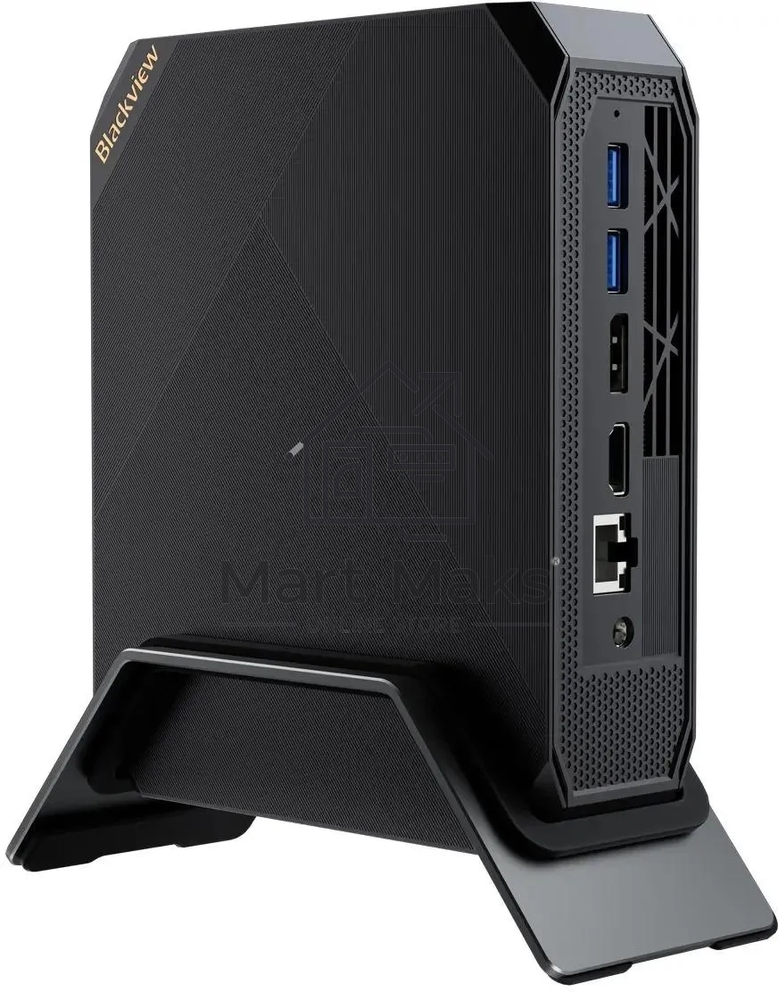 Мини ПК Blackview MP200 (Intel i9-11900H) 16+512GB, WIFI a/b/g/n/ac, Bluetooth 4.2, Win11 Pro, USB3.0, HDMI 1.4b Type A *2, RJ45*1, 5.5/2.1mm DC Jack *1, 3.5mm Phone Jack*1, Colour: Black