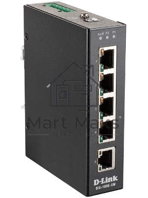 Промышленный неуправляемый коммутатор D-Link DIS-100E-5W/A1A с 5 портами 10/100Base-TX, функцией энергосбережения и поддержкой QoS