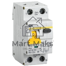 Выключатель автоматический дифференциального тока IEK MAD25-5-010-C-30 АВДТ 32 C10 - GENERICA