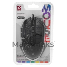 Мышь проводная Defender Event MB-754 черный, 1000 dpi, USB, кнопки - 3