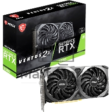 Видеокарта MSI GeForce RTX 3060 VENTUS 2X (LHR), 12 GB GDDR6, 192 bit, 3xDisplayPort, HDMI, GPU 1320 MHz