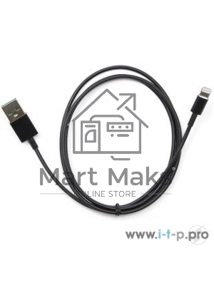 Кабель USB Cablexpert CC-USB-AP2MBP AM/Apple, для iPhone5/6 Lightning, 1м, черный, пакет