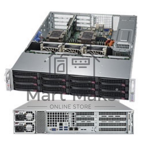 Платформа SuperMicro SYS-6029P-WTRT 2U 6029P-WTRT noCPU(2)Scalable/TDP 70-205W/ no DIMM(12)/ SATARAID HDD(12)LFF/ 2x10GbE/ 3xFH, 2xLP, M2/ 2x1200W