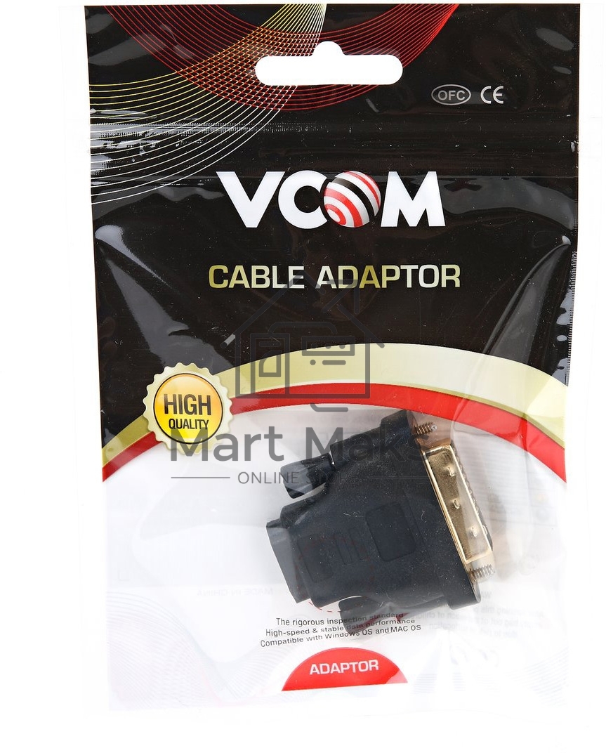 Переходник VCOM HDMI 19F to DVI-D 25M позолоченные контакты <VAD7818> 