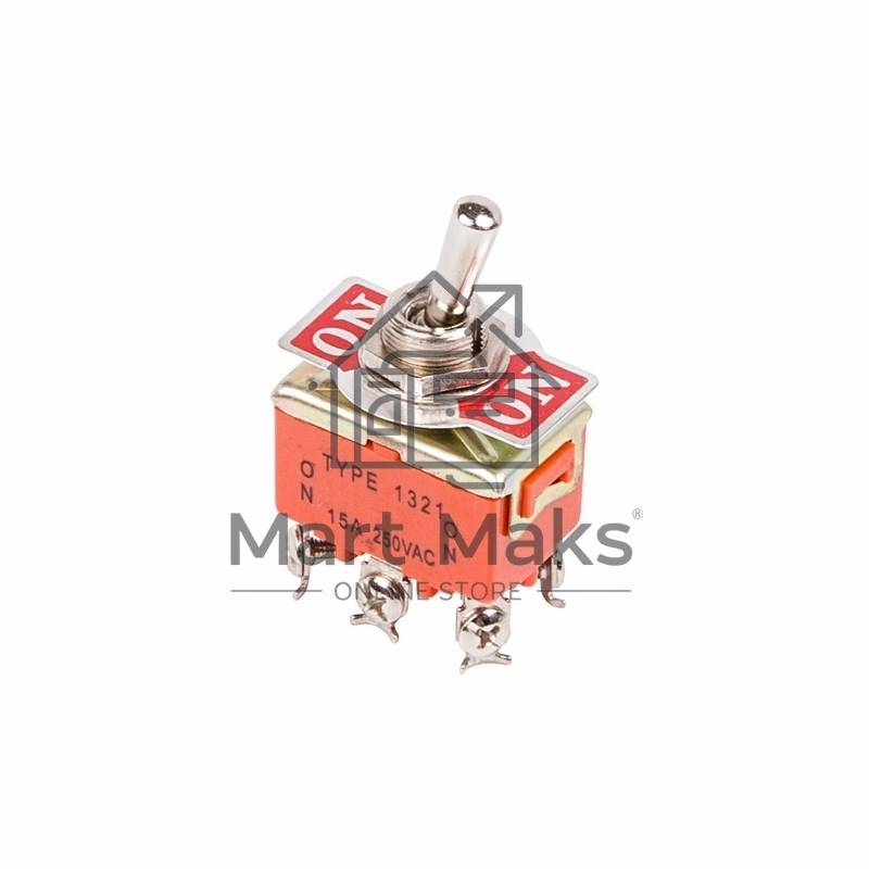 Тумблер 250V 15А (6c) ON-ON двухполюсный(KN-202)Rexant (в упак. 1шт.)