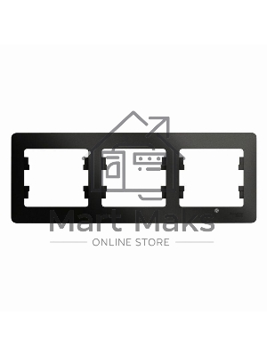 Рамка 3-м Glossa горизонт. антрацит SchE GSL000703