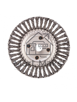 Щетка для УШМ, 200 мм, посадка 22,2 мм, Плоская, крученая проволока 0,5 мм Сибртех