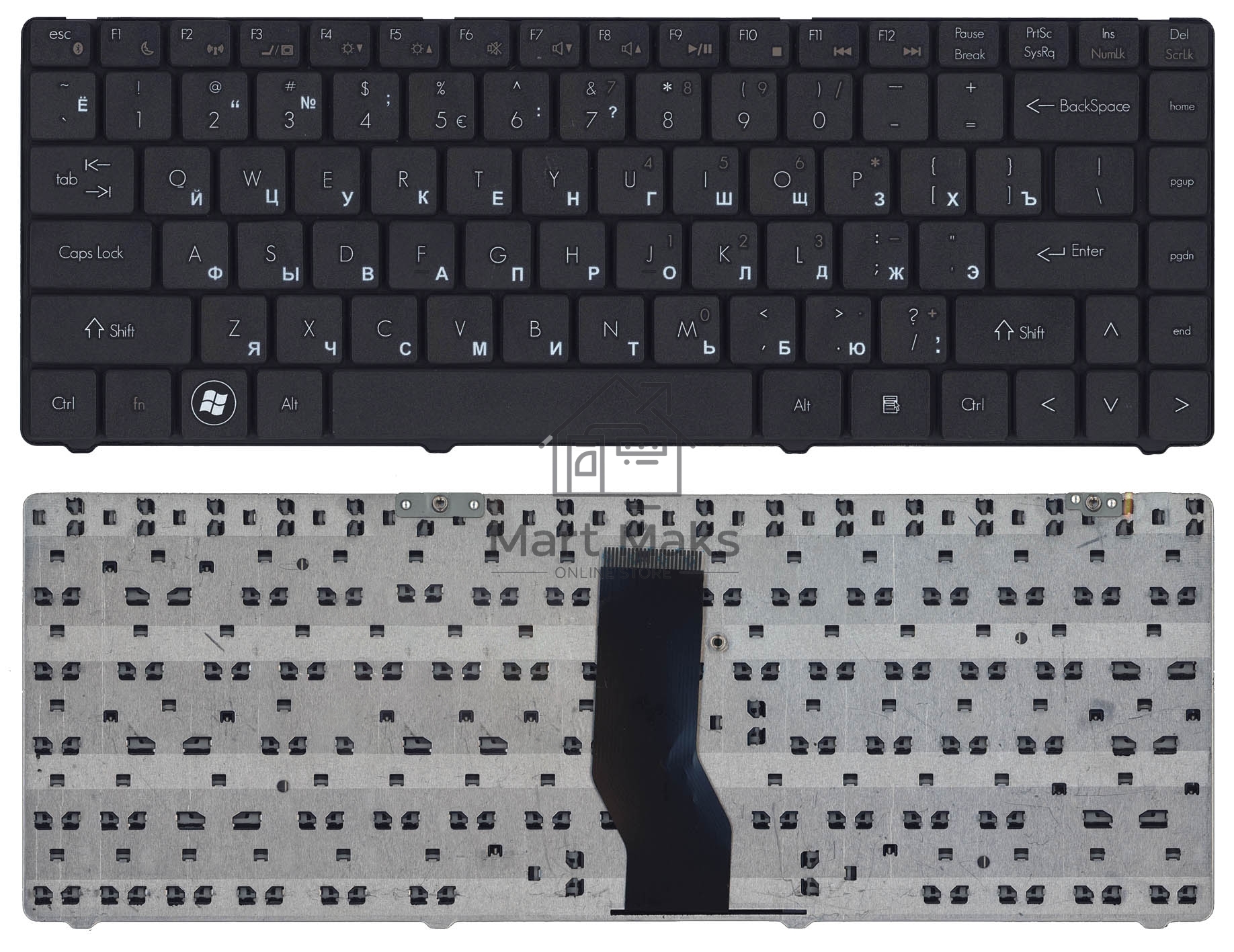 Клавиатура для ноутбука DNS 0135740, 0199722 черная