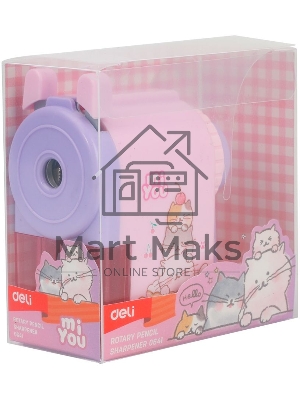 Точилка для карандашей механическая Deli E0641 miYou, 1 отверстие, пластик, ассорти