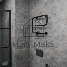 Полотенцесушитель электрический BAU E Black 41х53, черный матовый