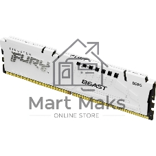 Оперативная память Kingston Fury Beast, DDR5, 32Gb (1x32GB), 6000MHz, CL36, DIMM, с радиатором, белый