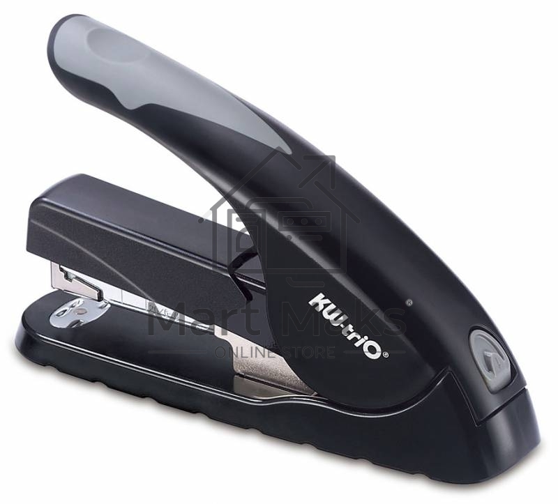 Степлер настольный Kw-Trio 5818 Soft-Touch 24/6 24/8 26/6 26/8 (40 листов) снижение усилия, серый/черный, 210 скоб