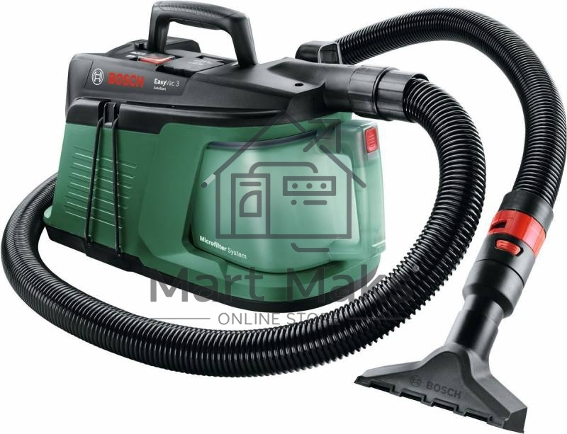 Строительный пылесос Bosch EasyVac3 зеленый, 170/700 Вт, уборка сухая, пылесборник контейнер, 2 л