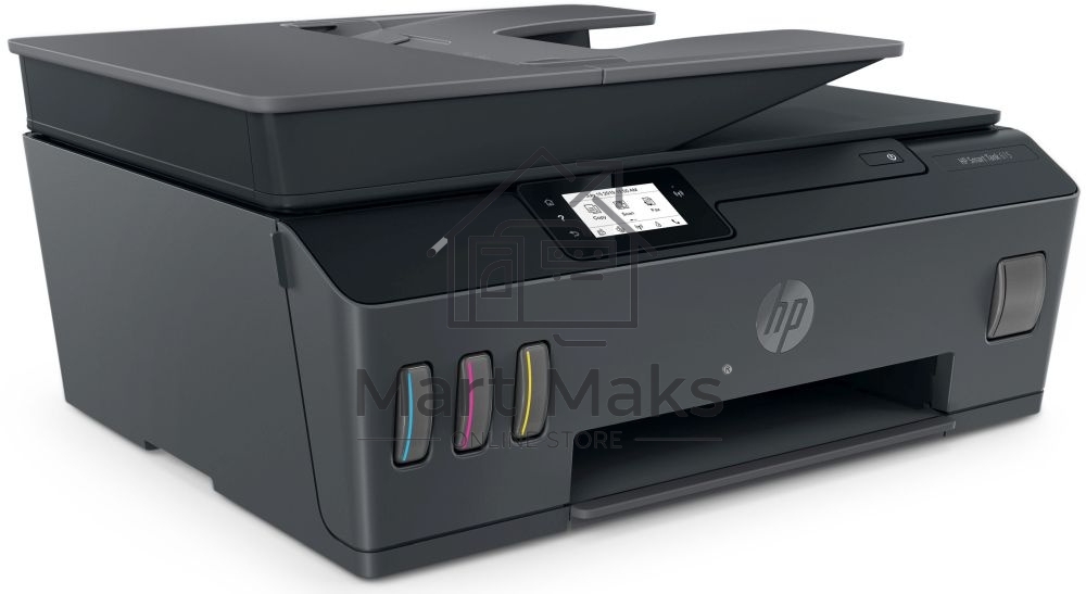 МФУ струйный HP Smart Tank 615 AiO (Y0F71A), A4, цветной, печ. до 22 стр/мин. (ч/б) до 16 стр/мин. (цвет), скан. до 5 стр/мин. (ч/б) 3 стр/мин. (цвет), 1200 x 1200 dpi (ч/б печать, скан.) 1200 x 4800 dpi (печать цвет), USB, Wi-Fi, BlueTooth, Air Print, Mo