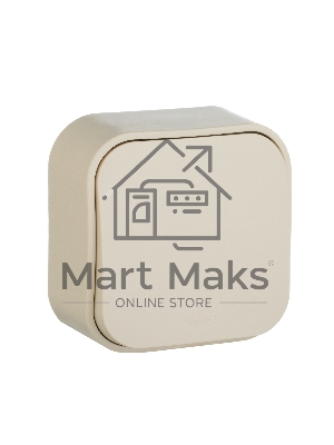 Выключатель 10A 1-клав., сл. кость Quteo