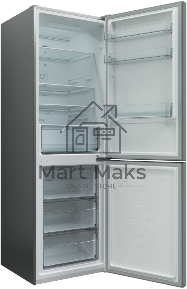 Холодильник Candy CCRN 6180S серебро двухкамерный 227/106л морозилка снизу, No Frost