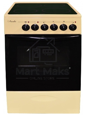 Плита электрическая Лысьва EF4002MK00 кремовый стеклокерамика (без крышки)