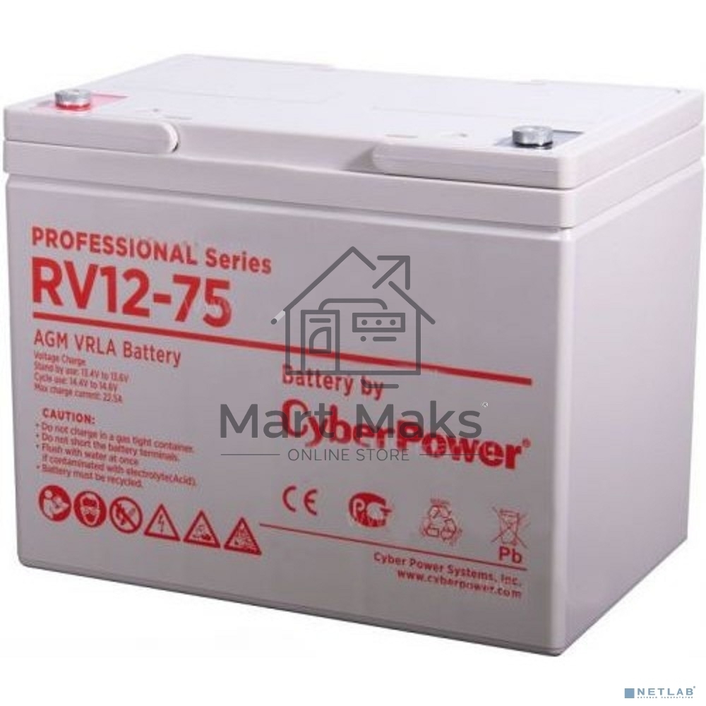 Батарея PS CyberPower Professional series RV 12-75 / 12V 75 Ah
