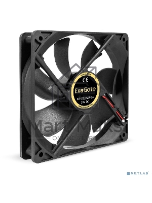 Вентилятор для корпуса ExeGate EX12025S2P-24 черный, 120 мм, 2100 об/мин, 34.2 дБ, 2 pin