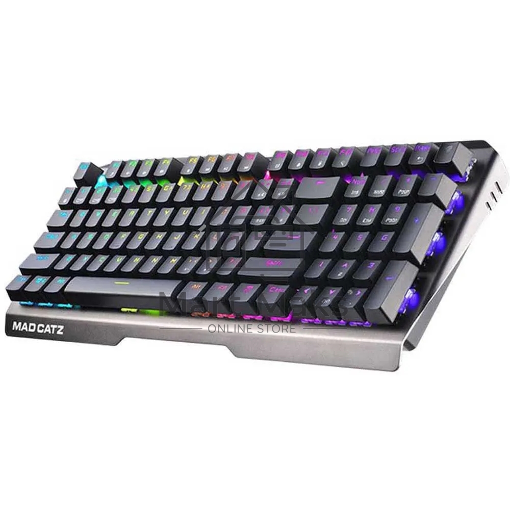 Игровая клавиатура Mad Catz S.T.R.I.K.E. 13 US БЕЗ РУССКОЙ РАСКЛАДКИ чёрная (CHERRY MX RED Switch, 96 кл., RGB подсветка, USB)