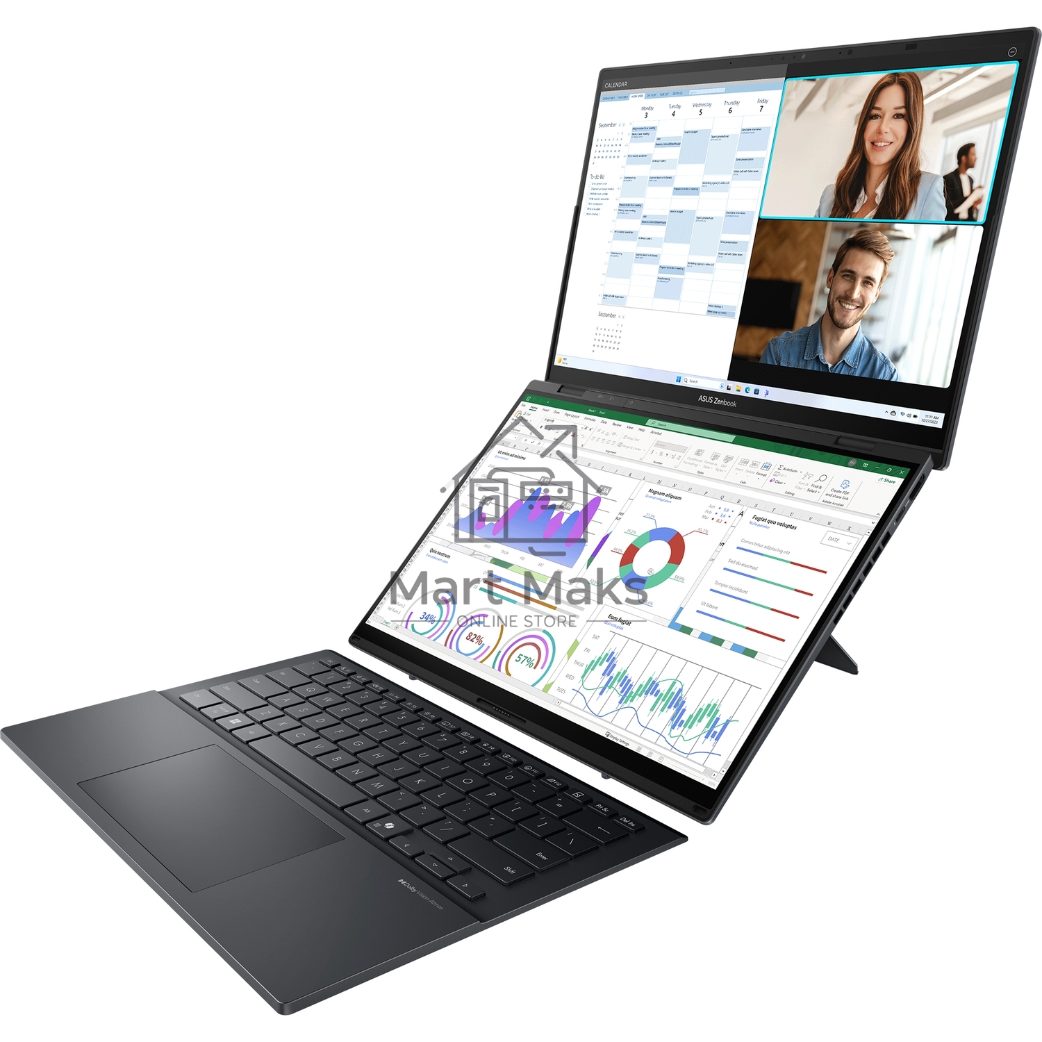 Ноутбук ASUS UX8406CA-QL221W Duo Touch 14+14