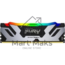 Оперативная память Kingston Fury Renegade, DDR5, 16Gb (1x16Gb), 6400MHz, CL32, DIMM, с радиатором, серебристый/черный