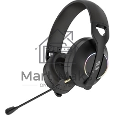Гарнитура Acer OHR400 чёрный, беспроводная + проводная, USB/mini jack 3.5 мм, до 45 ч, подсветка