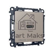 Комплект механизма розетки HDMI 2.0 ALFA Серо-бежевый матовый 40V/500mA 2.0GHz 5-18Gbit/s QUANT (AP3740, VM222) MA374010