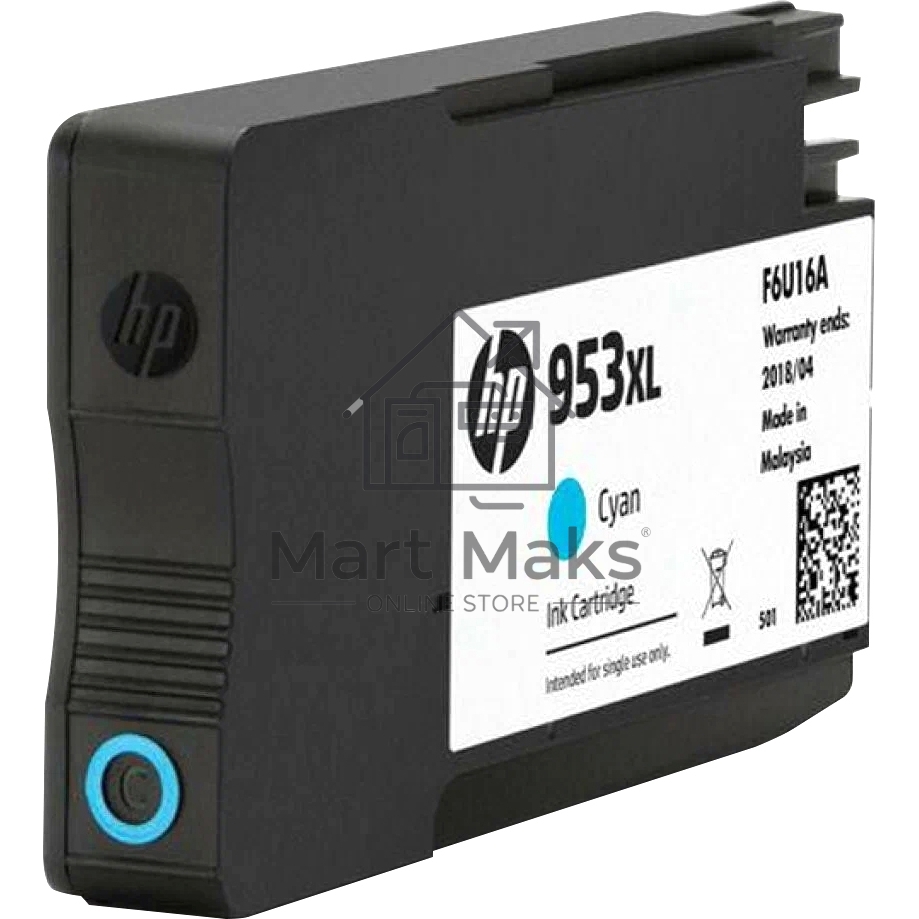 Картридж струйный HP 953XL F6U16AE голубой для HP OJP 8710/8715/8720/8730/8210/8725 (1600стр.)
