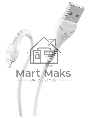 Кабель USB HOCO X37 Cool, USB - Lightning, 2.4А, 1м, белый