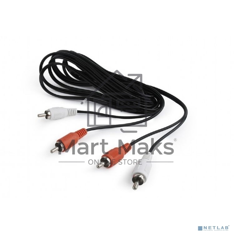Кабель аудио Cablexpert CCA-2R2R-15M, 2xRCA - 2xRCA, 15м
