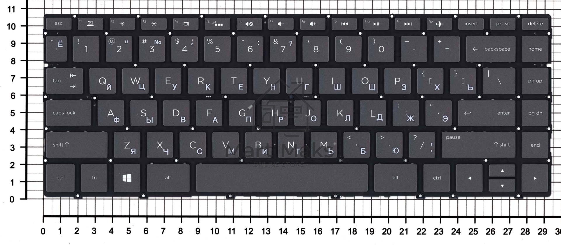 Клавиатура для ноутбука HP Envy 13-AD черная с подсветкой
