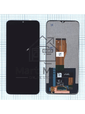 Дисплей (модуль) для Realme C30s (RMX3690) в сборе с тачскрином черный