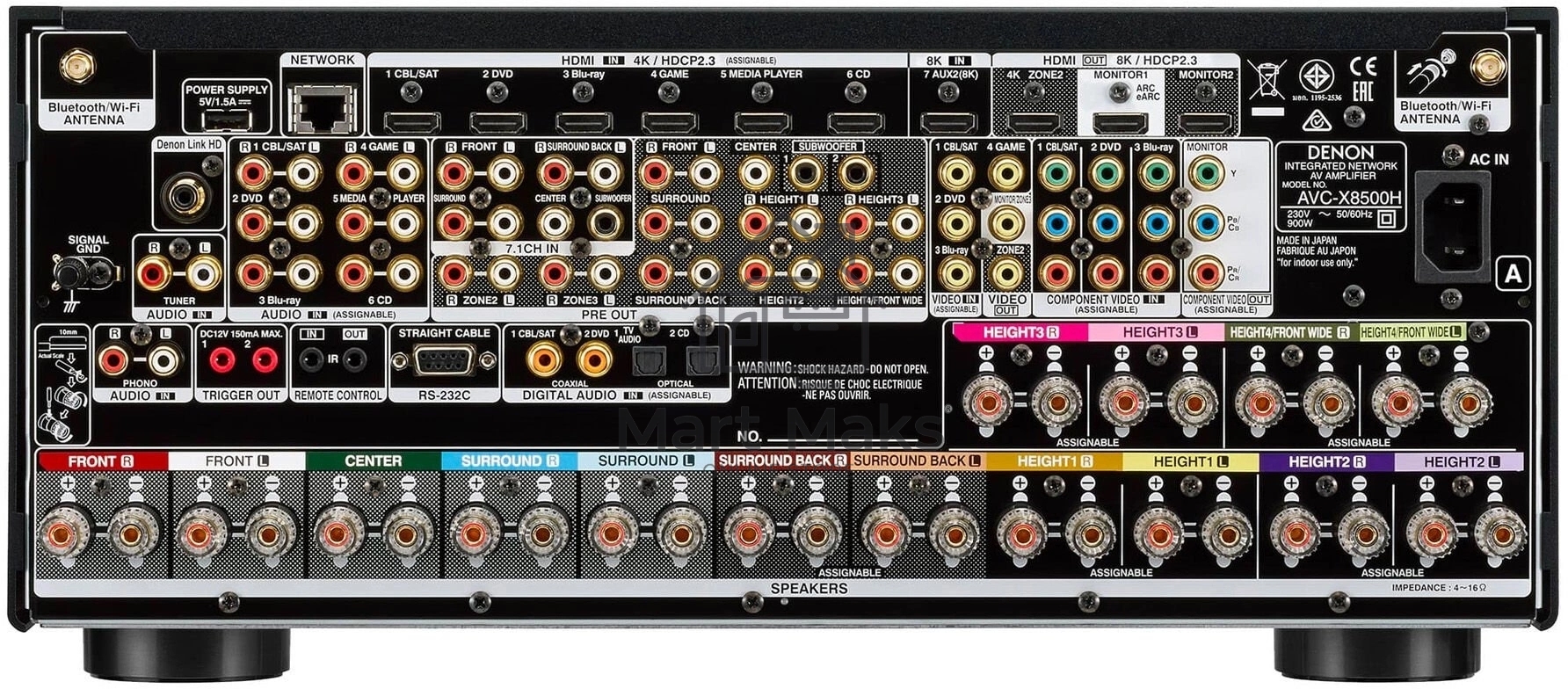 Ресивер AV Denon AVC-X8500HA, 13.2, черный