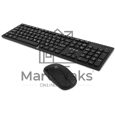 Комплект клавиатура+мышь Oklick S255W беспроводной, USB, 1200 DPI, чёрный