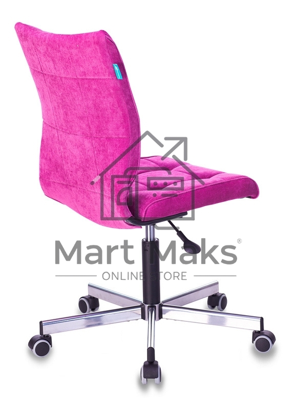 Кресло компьютерное Бюрократ CH-330M/LT-15 без подлокотников, малиновый, крестовина металл