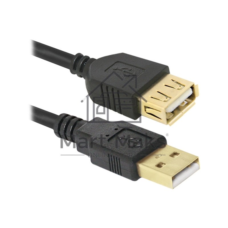 Кабель Defender PRO USB 2.0 кабель удлинительный 1.8м AM/AF, зол.конт, 2фер.фил.