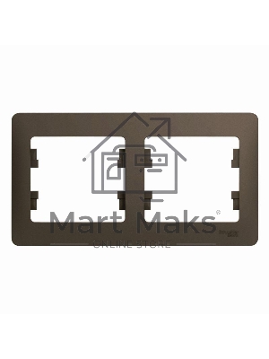 Рамка 2-м Glossa горизонт. шоколад SchE GSL000802