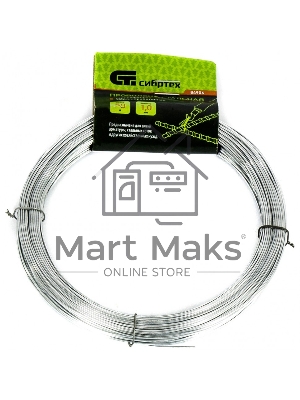 Проволока стальная 50 м, оцинкованная, термообработанная 1,0 мм Сибртех