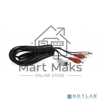 Кабель аудио Cablexpert CCA-2R2R-15M, 2xRCA - 2xRCA, 15м