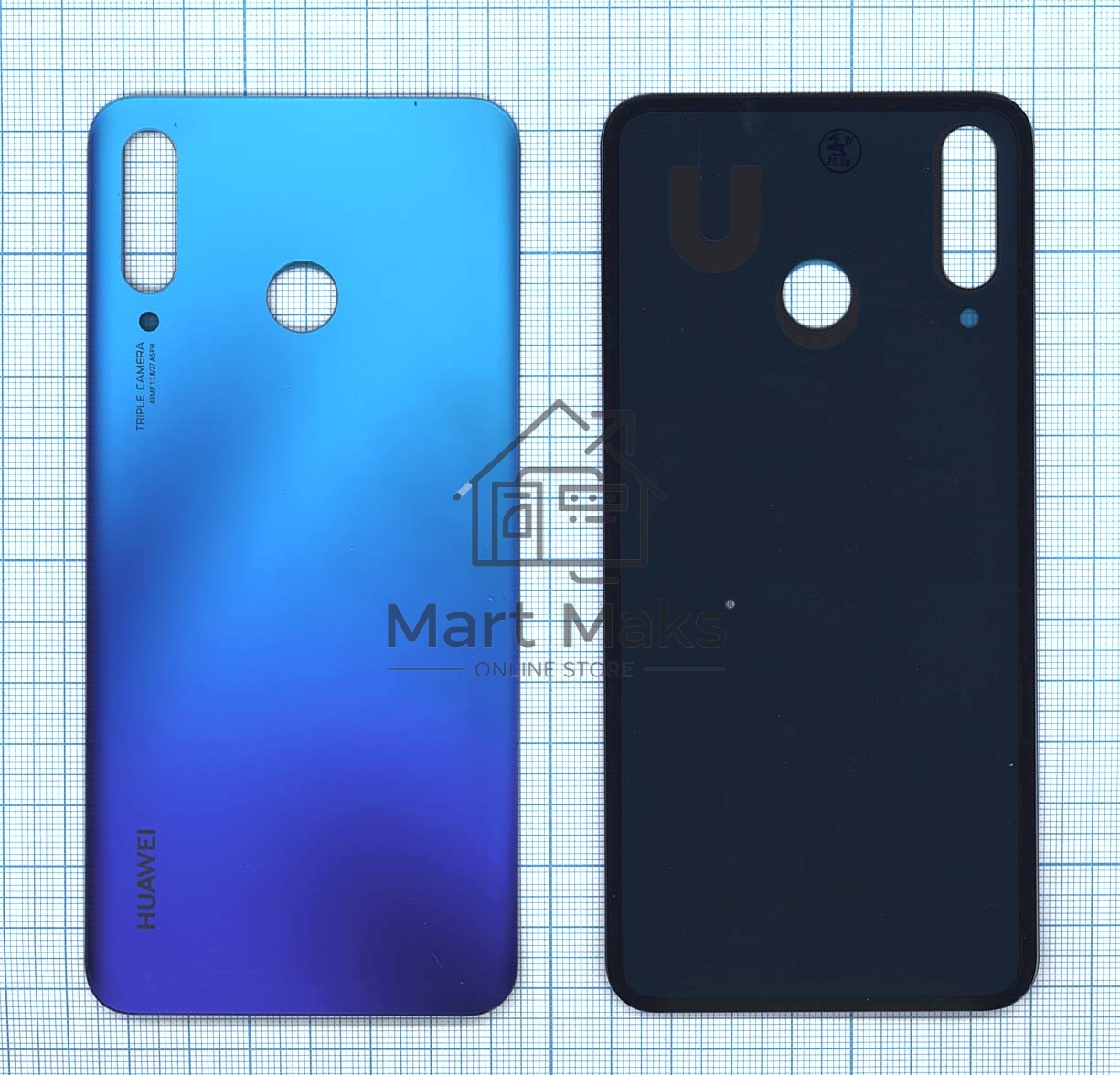 Задняя крышка для Huawei P30 Lite Nova 4E 48MP  голубой
