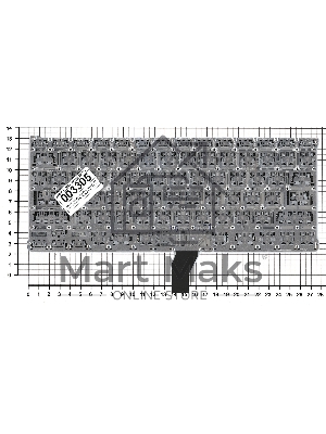 Клавиатура для ноутбука MacBook A1369 плоский ENTER без подсветки 2010+