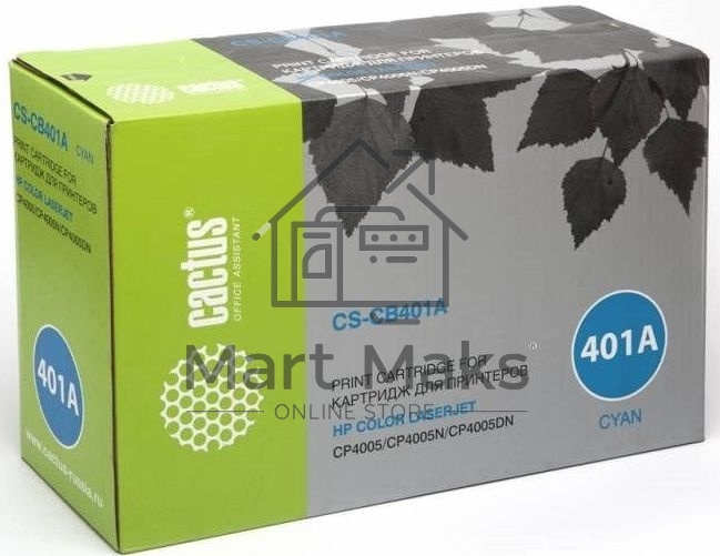 Картридж лазерный Cactus CS-CB401AR голубой (7500 стр.) для HP CLJ CP4005/CP4005DN/CP4005N