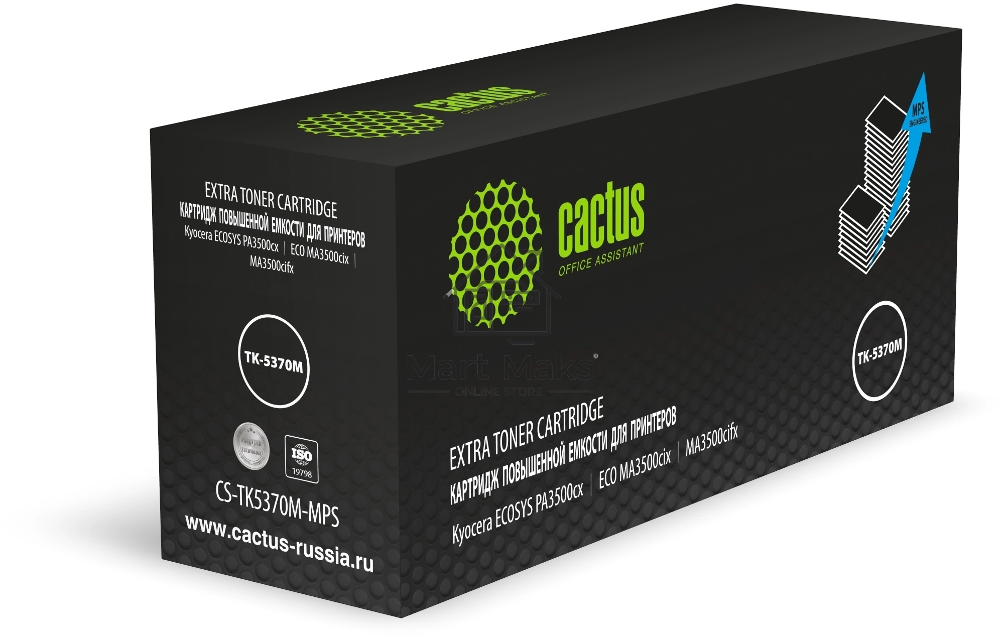 Картридж лазерный Cactus CS-TK5370M-MPS пурпурный (13000стр.) для Kyocera ECOSYS PA3500cx/ECO MA3500cix/MA3500cifx