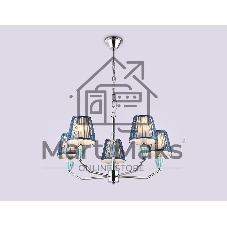Люстра Ambrella light LH75061/5 CH/DB хром/темно синий E14/5 max 40W D690*810