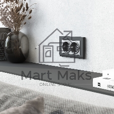 Рамка для двойной розетки Stark (графит матовый) W0081864