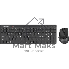 Комплект клавиатура+мышь A4Tech FStyler FB2800C Air2 беспроводной, USB + Bluetooth, 2000 DPI, черный/серый
