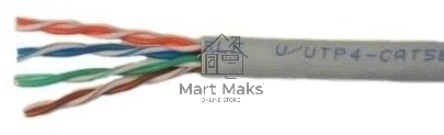 Кабель UTP cat.5e, 4 пары (305 м) Solid 0.51мм CCA alloy AWG24 (18481)
