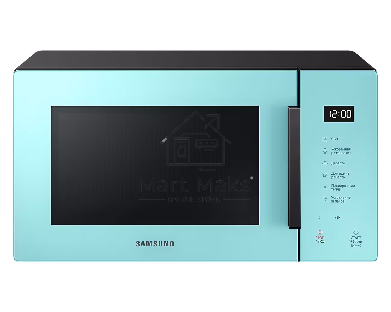 Микроволновая печь Samsung MS23T5018AN/BW мятный 23л 800Вт сенсор