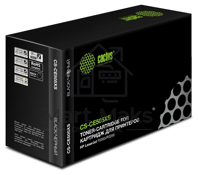 Картридж лазерный Cactus CS-CE505XS черный (6500 стр.) для HP LJ2055